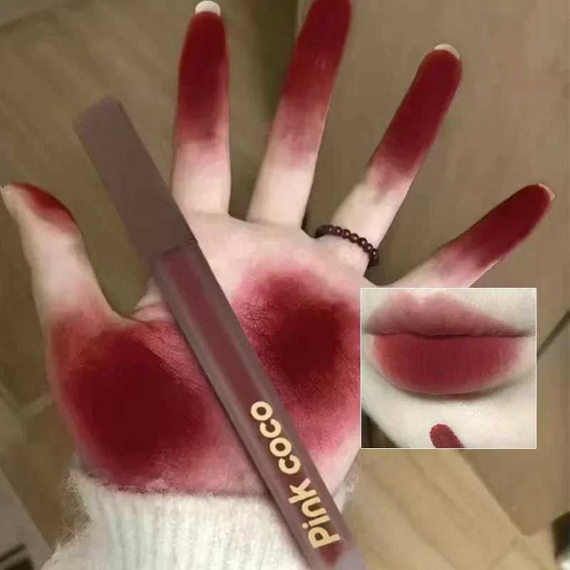 6-color velvet matte lip color waterproof sexy stick free lip color beauty lipstick cheek red tone cosmetics W241101