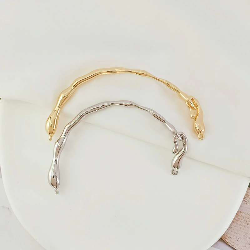 1 new Piece 14K Copper Clad Gold Baroque Irregular Semi Bracelet Diy 2025 Hand Made Semi Finished Bracelet Bracelet White K Accessories