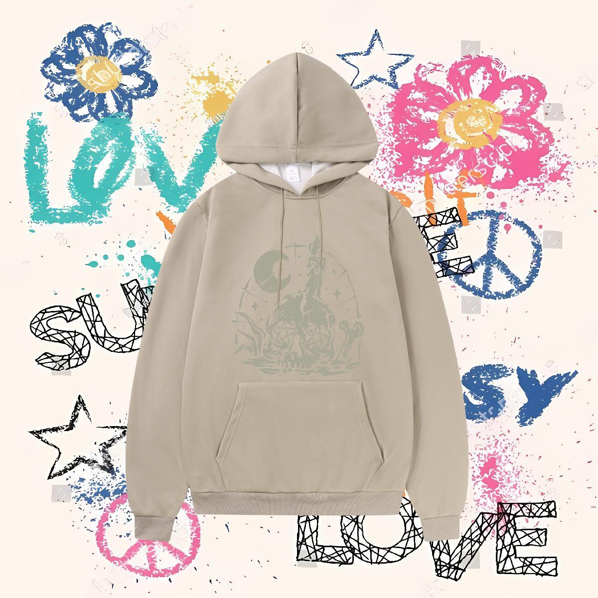 Designer Fashion Hoodie for Men Breathable Drawstring Hoodie Popular Hoodie Pullover US/EU Size Pullover Hoodie Casual Daily Wear Thick Fleece