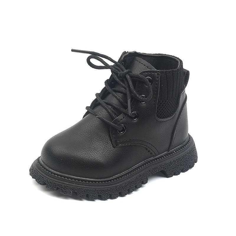 Versatile Korean Classic Kids Boys and Girls Short Boots New Simple Spring Breathable Side Zipper Childrens Casual Boots M241102