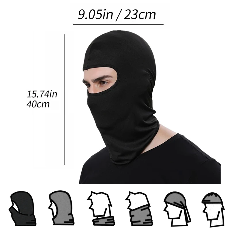 new Motorcycle Mask Cycling 2025 Balaclava Full Cover Face Mask Hat Balaclava Quick Dry Lycra Ski Neck Summer Sun Ultra UV Protection