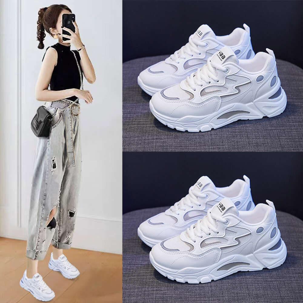 2024 Spring New Korean Edition Dad Shoes Versatile Thick soled Sports Shoes for Female Students Street Shooting for Leisure ddmythur