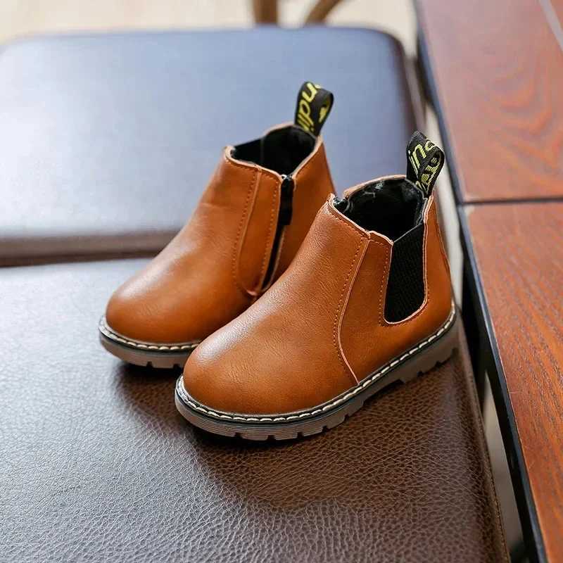New Winter Childrens Snow Boots Waterproof Childrens Girls Ankle Boots Pu Leather Non slip Rubber Boots Childrens Boys Botas Shoes M241102