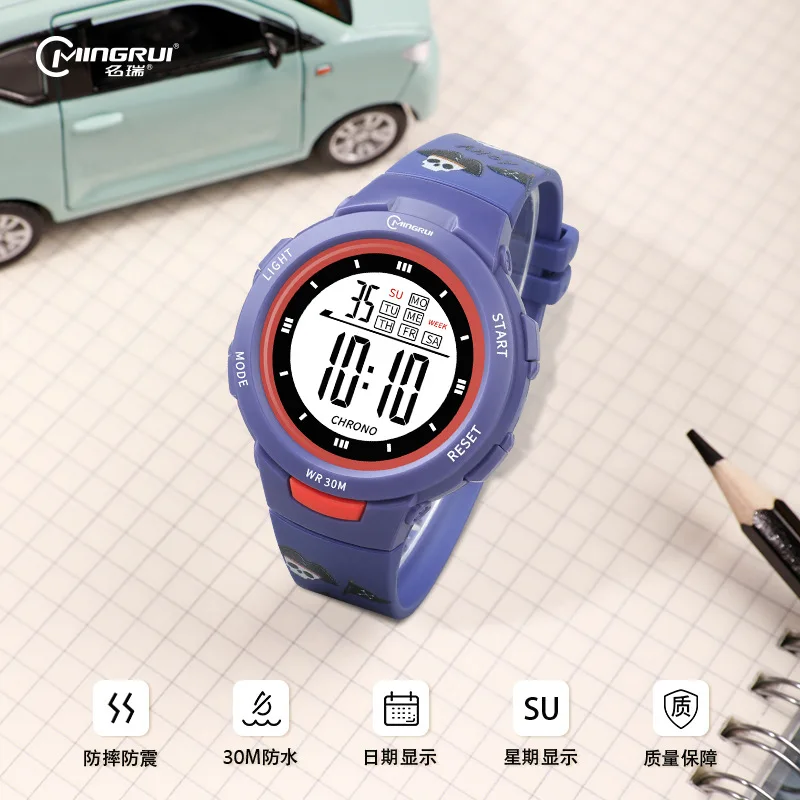 Watch Simple Print Sports Swimming Waterproof 2025 Alarm Clock LED new Electronic Watch Casual Boys Children's Watches