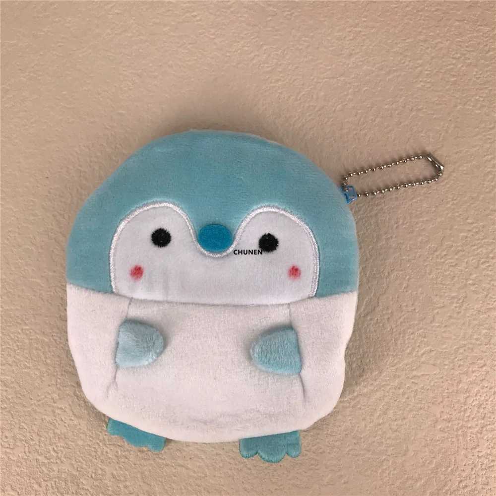Multi-Colors Panda Rabbit Penguin 10-11CM Plush Purse Key Chain Plush Coin BagXJ241111