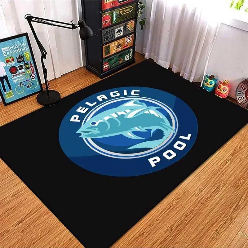3Size Pelagic-Fishing Pattern Rug Carpet for Living Room Bathroom Mat Creative Doormat Carpet for Bedroom Home Decor CarpetsXJ241101