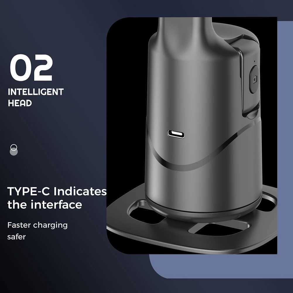 360 Rotating Auto Face Tracking Phone Stand No App Gesture Control Smart Shooting Camera Mount with Selfie Light RemoteLX241102