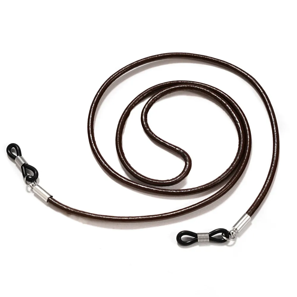 Reading Glasses Chain Men 70cm PU Leather Sunglasses Lanyard Strap Necklace Eyeglass Chain Glasses Cord Vintage Decor Accessory