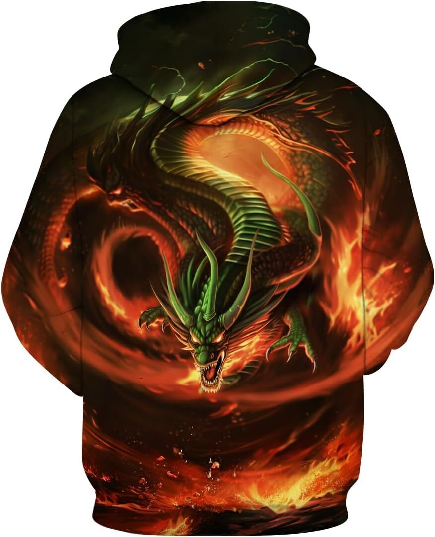Hoodie for Mens Womens Traditional Chinese Dragon Hoodie Funny Anime Dream like wish dragon Graphic Sweatshirts Graphic Hoodies sweatshirt Pullover Lo