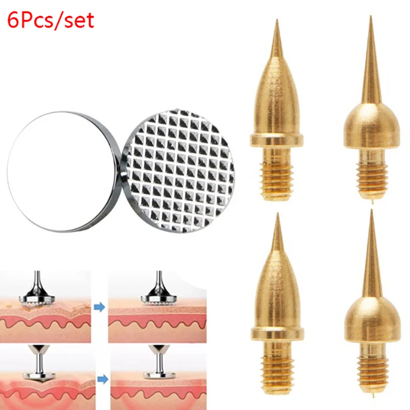 6Pcs/Set Special Copper Needle Replace Tips for Fibroblast Plasma Pen Face Eyelid Lift Wrinkle Tattoo Spot Mole Removal