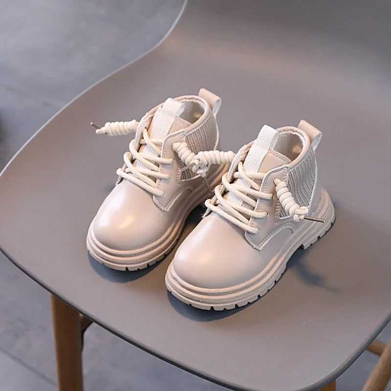 Boys Thick Bottom Girls Shoulder and Ankle Boots Spring and Autumn Fashion Childrens Solid Color Leather Boots Matte PU M241102