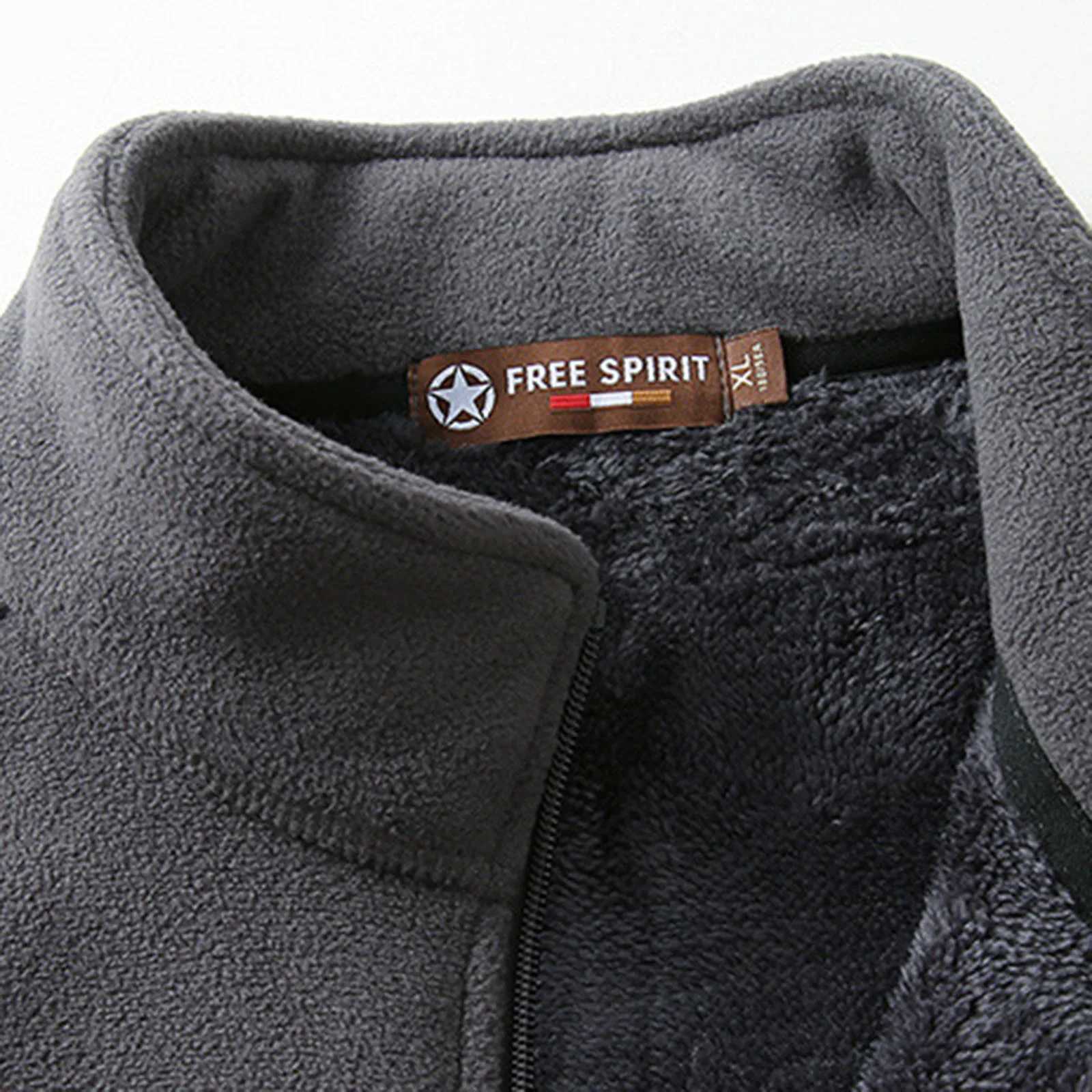 Mens jacket full zipper water soft shell jacket long sleeve stand collar hot-dip galvanized lining Kp thermal jacket W241102