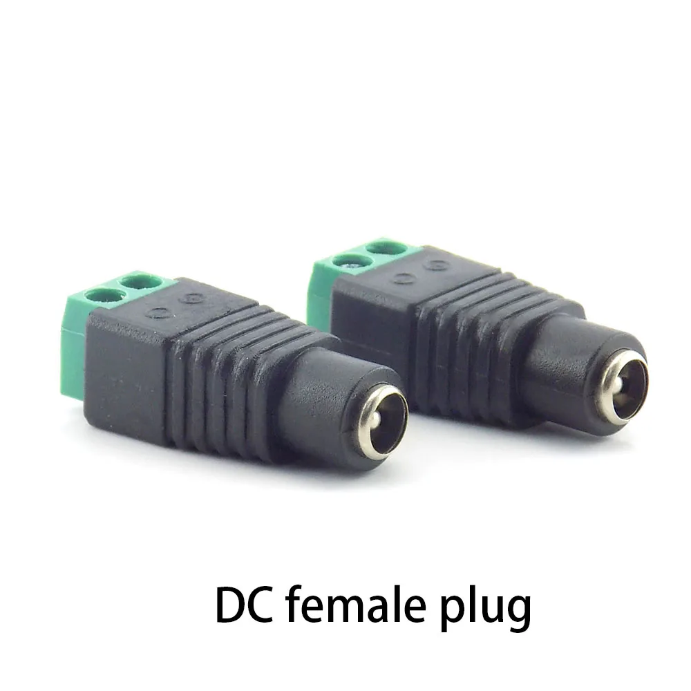 HKBTM bnc connector DC BNC Male female Connector Coax CAT5 Video Balun Adapter Plug for Led Strip Lights CCTV Camera Accessories