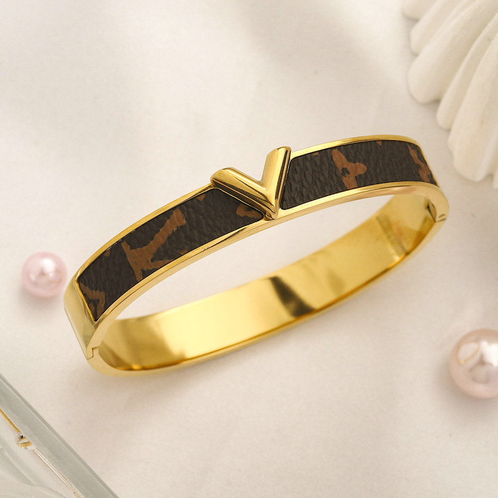 Vintage For Women Couple Bangle Designer Jewelry Classic Brand Letter Gold Bracelet Loves Gift
