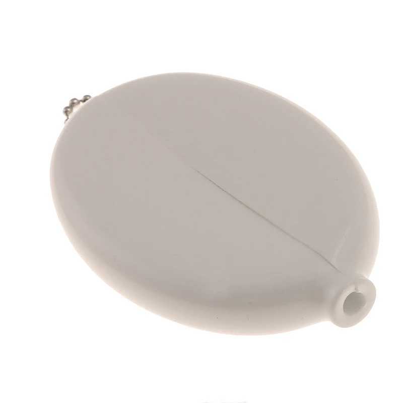 Creative Zero Wallet PVC Small Oval Coin Purse Holds Change Mini Coin Purse Coin Holders with Bead Chain Portable Travel WalletXJ241111