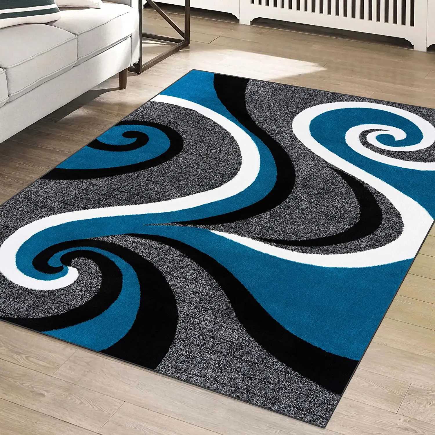 Modern Swirl Design Carpet for Living Room Luxury Home Decor Sofa Table Large Area Rugs Bedrooms Childrens Play Mat AlfombraXJ241101