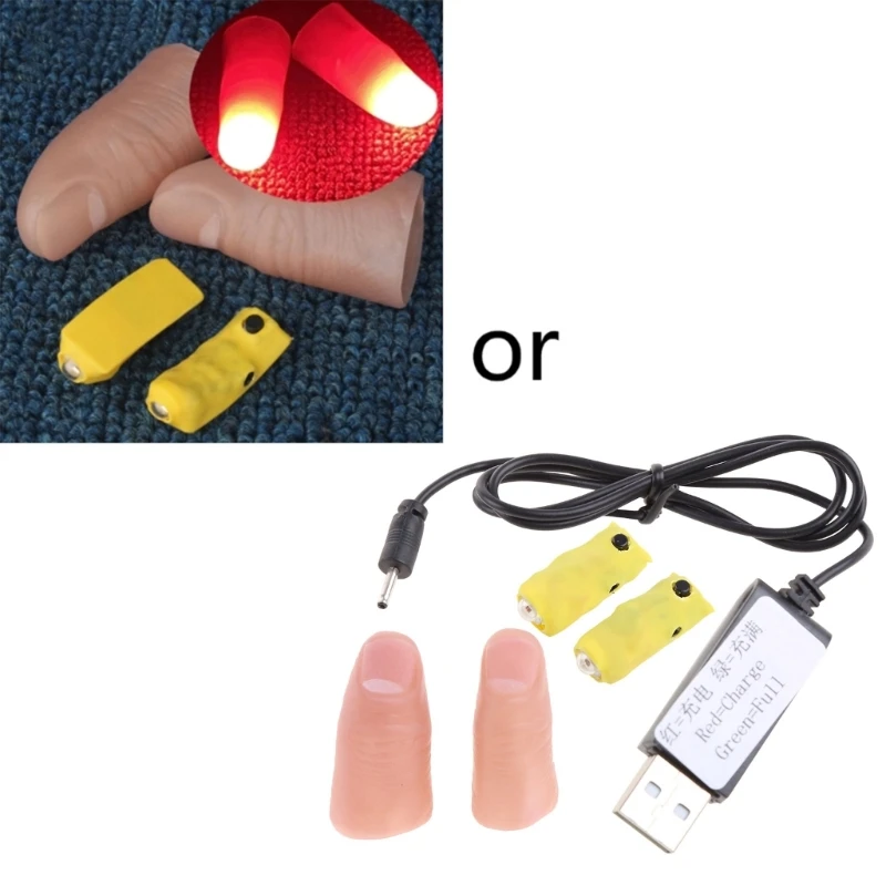 2PCS Funny Novelty Light-Up Thumbs new LED Light 2025 Magic Trick Props Fantastic Durable