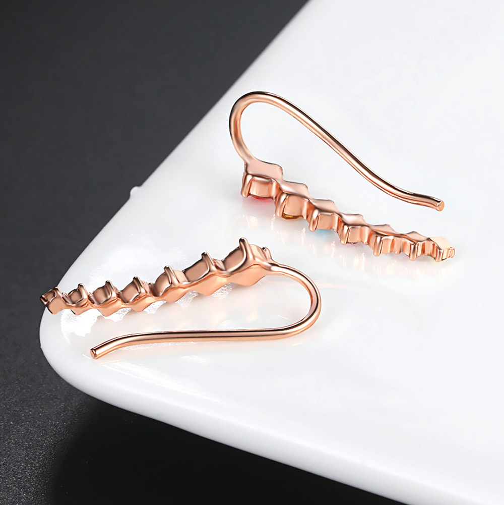 Simple and Fashionable AAA Zircon Ear Clips for Women Gold-plated Earrings Popular Jewelry Wholesale