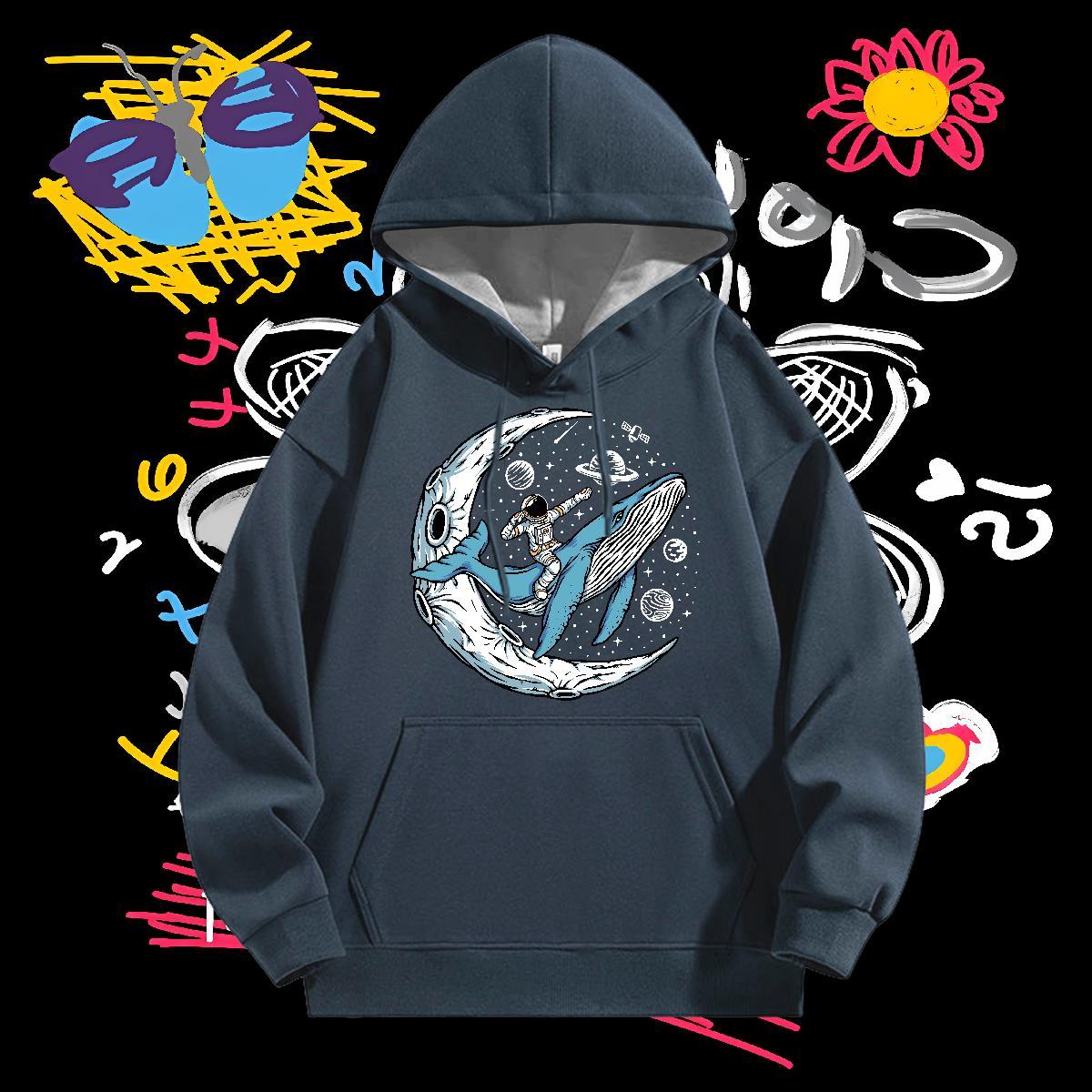 2024 New Men Sweatshirt hoodie Drawstring Long Sleeve Designer Hoodie Pullover DIY Clothes Home Outdoor Cotton 350g
