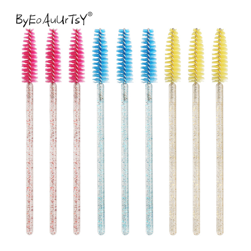 d e Eyelash Makeup Brushes Shiny pcs Disposable Mascara Wands Applicator Spoolers Eye Lashes Cosmetic Brush Tool