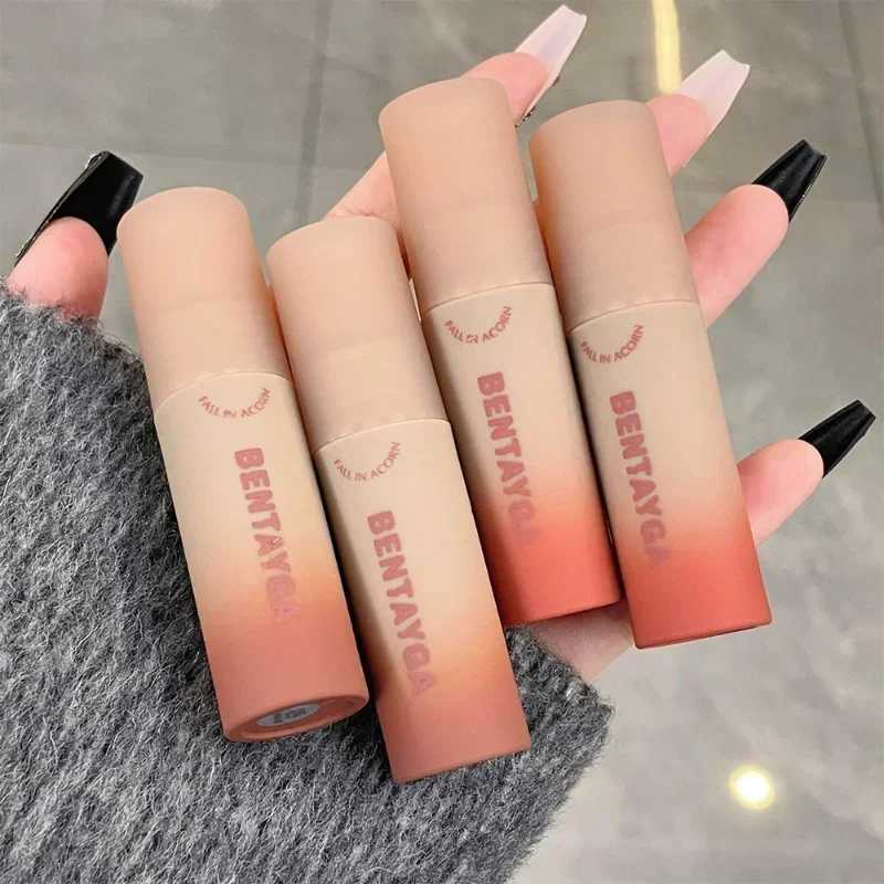 6 colors matte lip gloss waterproof easy to wear velvet rose reddish brown lip mud nude durable liquid lipstick lipstick makeup W241101