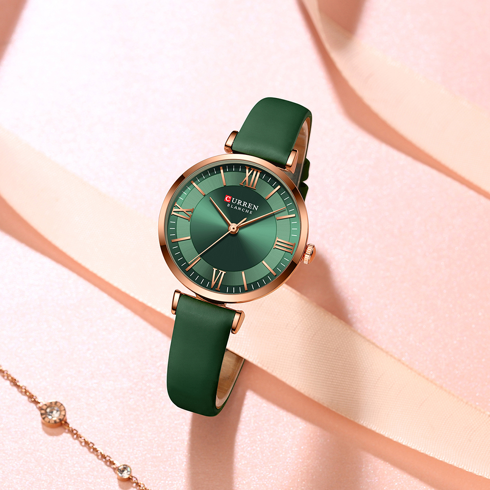 NEW CURREN Watches Women's Quartz new Leather Wrsitwatches Fashionable 2025 Classic Clock Montre femme