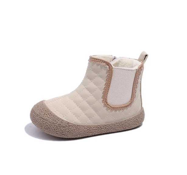 Autumn and winter baby boots childrens shoes outdoor anti slip baby shoes waterproof lace childrens plush ankle boots M241102