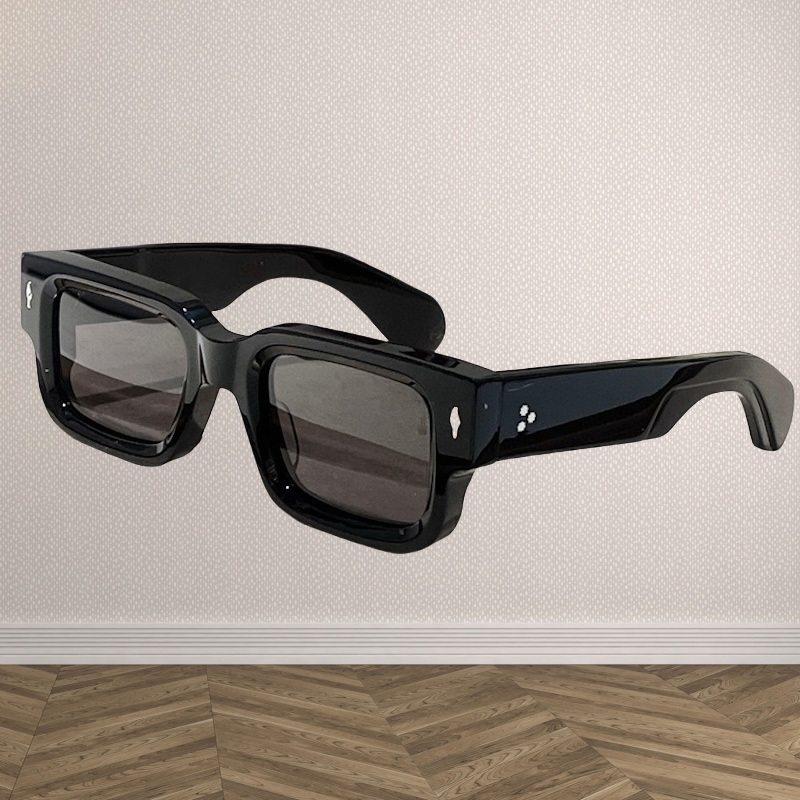 Ascari Acetate Sunglasses Designer 49-23 Handmade TOP Quality High Square Glasses Retro Vintage Frame for Men Driving Women Optical Handcrafted in Jap