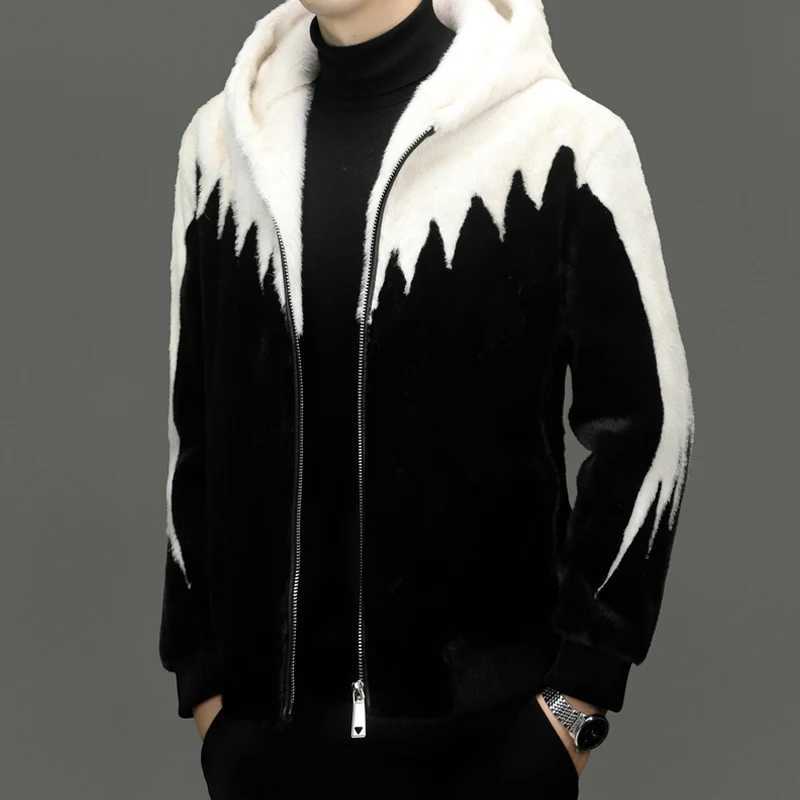YEAE Designer Clothes Men Mens Winter Jacket Hooded Jackets Luxury Fur Coat Man Warm Man Winter Coat Casual Man Sack ClothingX241102