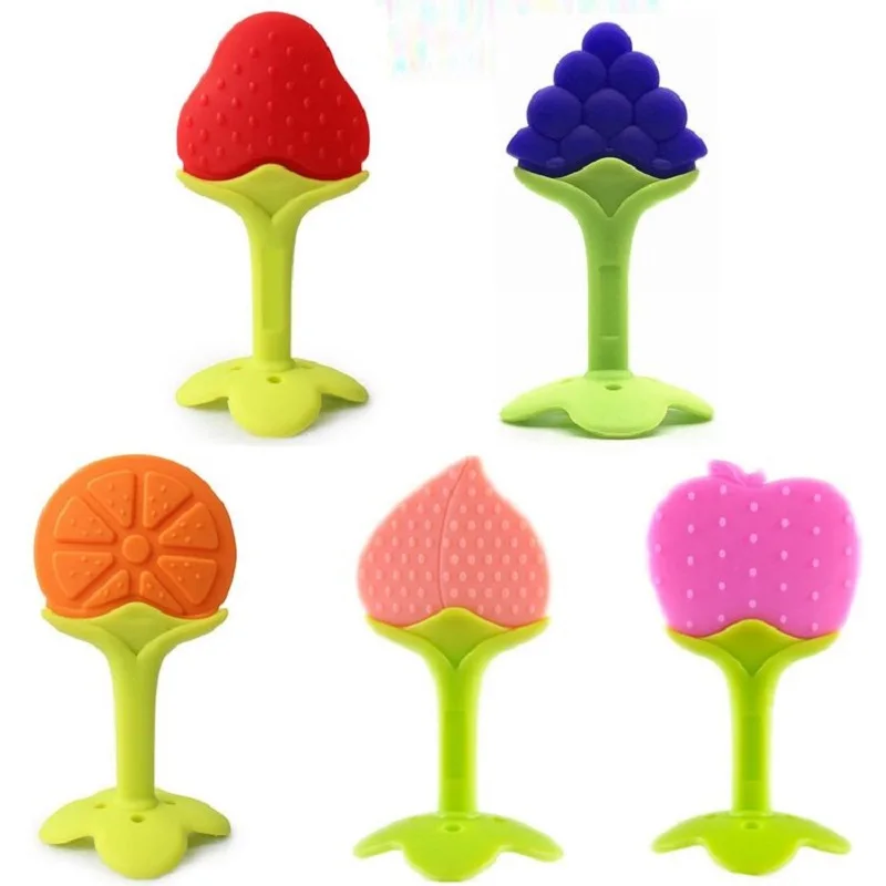Teething Baby Toy Silicone Teether for Teeth new Babies Accessories Newborn Fruit Sucking 2025 Chew Toys For Newborn Baby BPA-Fre Gift