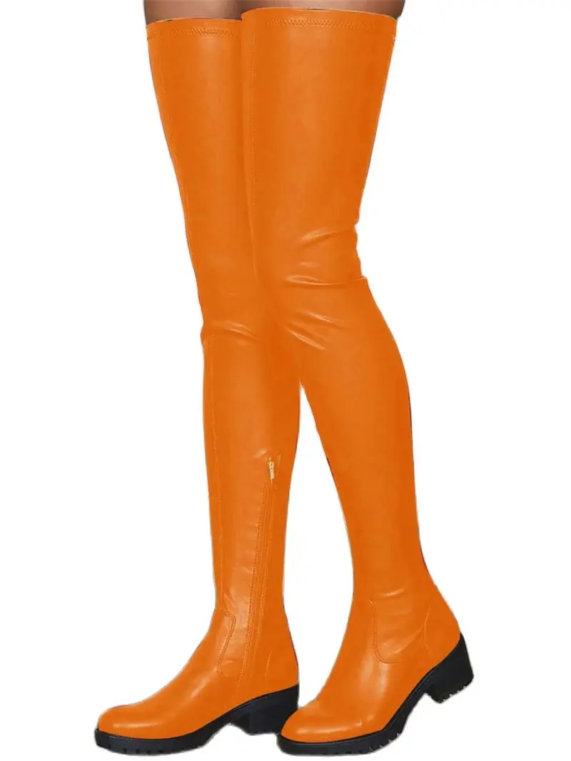 Women's 2025 Boots Trend 2023 Autumn Winter Over-the-knee Boots Side Zipper Sexy Nightclub Long new Boots For Women Plus Size 46 47 48