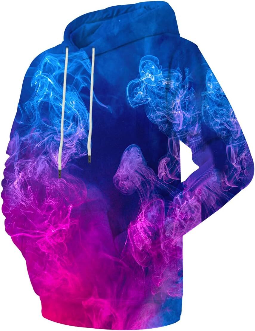 Hoodie for Mens Womens Unisex Colorful Graphic Hoodies 3D Print Cool Dreamy visionwith Pocket for Men and Women Graphic Hoodies sweatshirt Pullover Lo