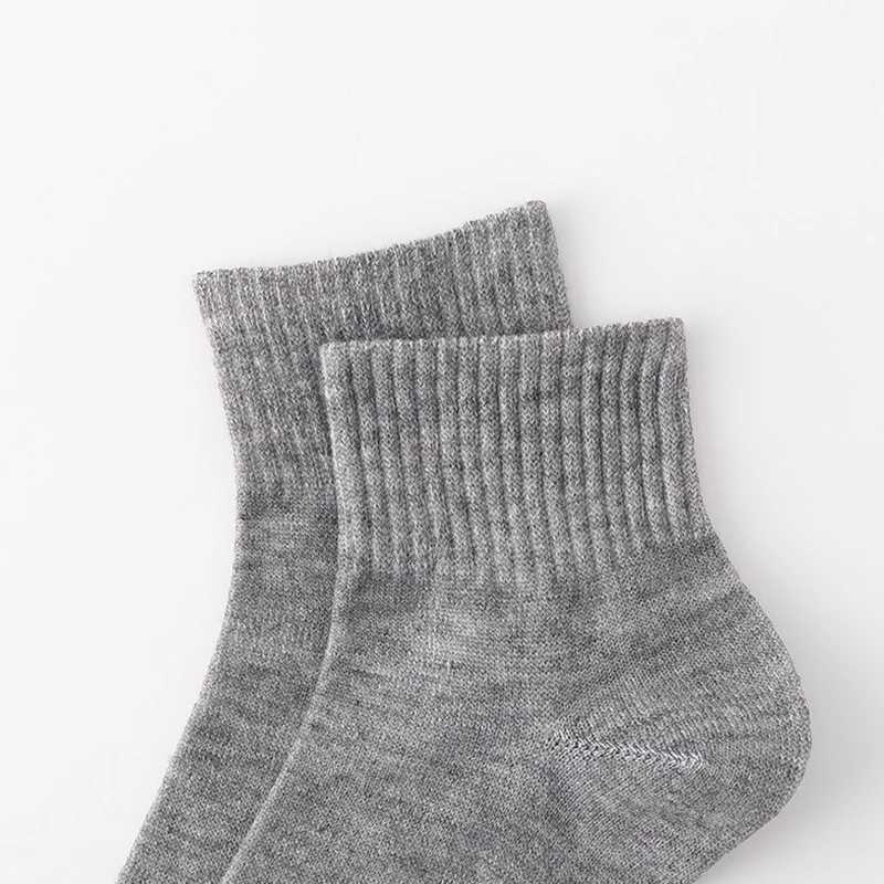 ALLTOOALL 10 Pairs/Lot Mens Breathable Cotton Solid Color Black White Business Simple Sock Casual Sports Mesh Short LX241102