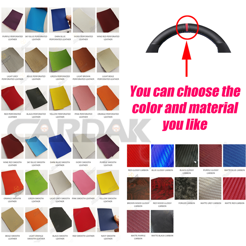 Customized Steering Wheel Car Cover Non-Slip Car Accessories For Mazda 3 Axela Mazda 6 Atenza Mazda 2 CX-3 CX3 CX-5 CX5 CX- smile CX- CX-