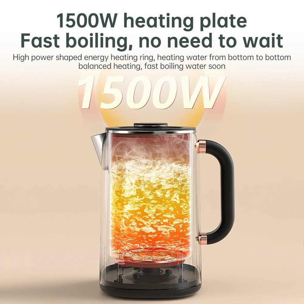 Coffee electric kettle with 5-liter temperature control automatic shutdown double-layer inflatable hot water kettle Y241102