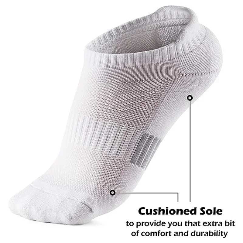 5 Pairs Ankle Women Athletic No Show Running Comfort Cushioned Men Sport Sweat-absorbing and Breathable LX241102