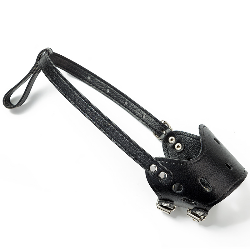 Adjustable Breathable Mask PU Leather Pet Dog Muzzle Anti Bark Bite Chew Safety for Small Large Dogs Mouth Soft Muzzles Training