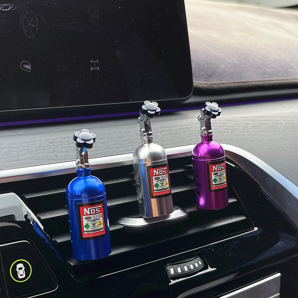 NOS Nitrogen Cylinder Style Car Air Conditioning Outlet Aromatherapy JDM Creative Personalized Perfume Gifts