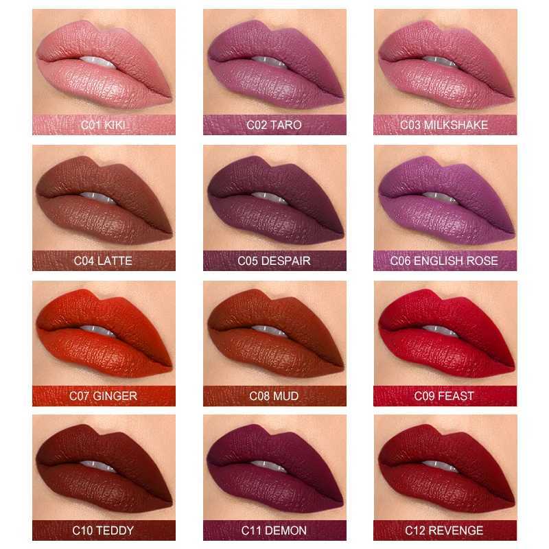 IMAGIC 12 color durable waterproof matte light velvet smooth lipstick silk sexy lipstick Korean cosmetics W241101