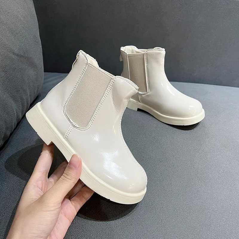 British sled childrens shoes are simple anti slip breathable girls ankle boots straight running cute M241102