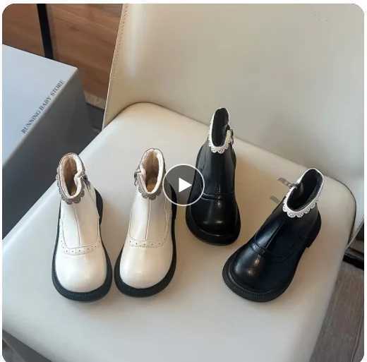 Super warm cashmere interior fashionable childrens boots winter school shoes childrens flower holiday park princess shoes M241102