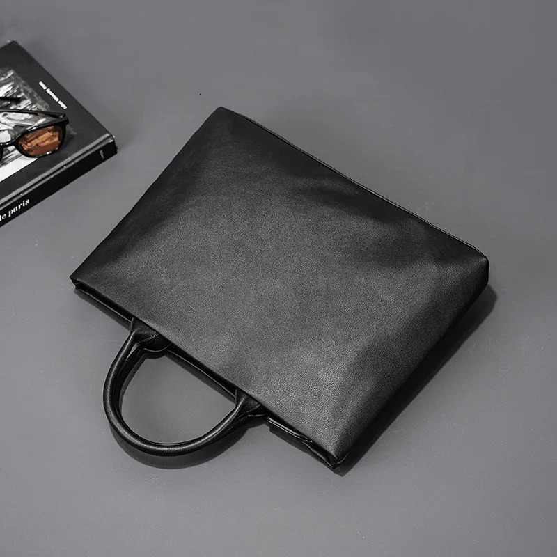 Mens Clutch Handbags Man Briefcase Transverse Laptop Bag Korean Executive Working Large Capacity Teacher 241029