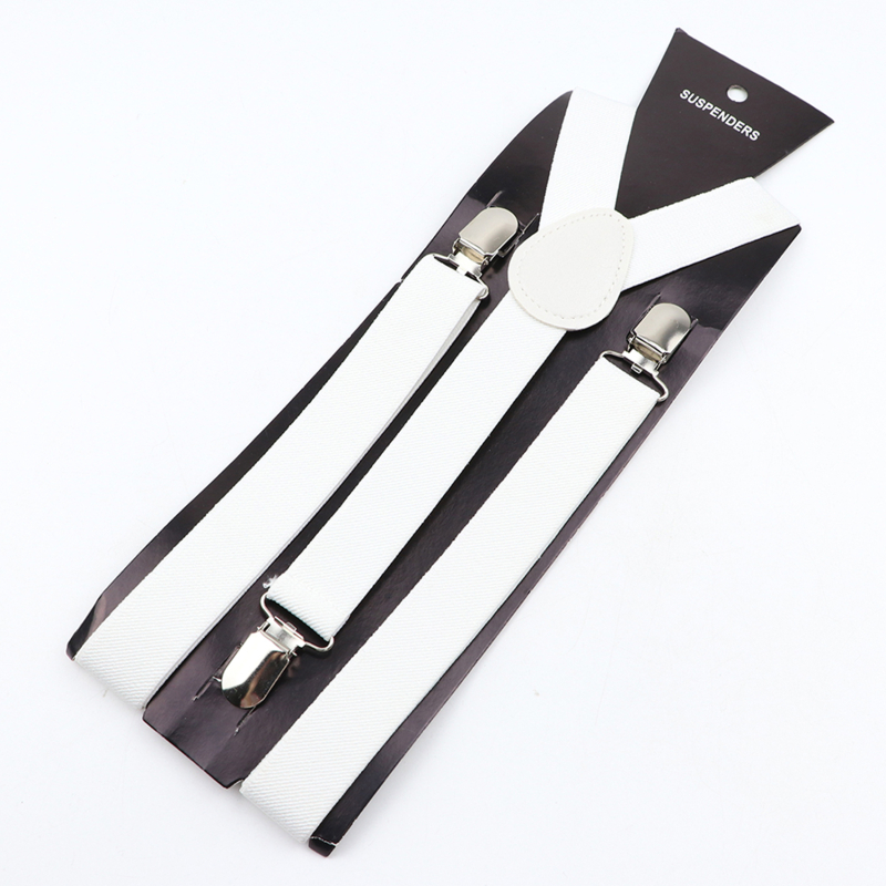 Suspenders New Adjustable Elastic Leather Y-Back Braces Straps Men Women Kids Pants Shirt Girl Skirt Accessories Candy Color smile