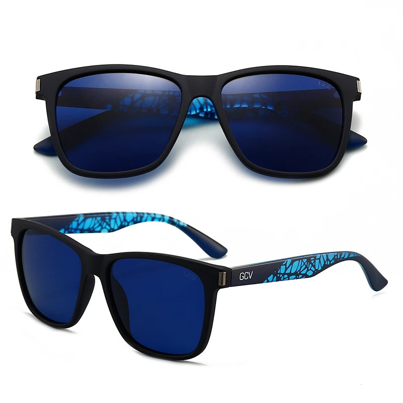 GCV Fashion n Ultralight TR90 Square Frame Polarized Mens and Womens Sunglasses Hawksbill Sports Travel 241031