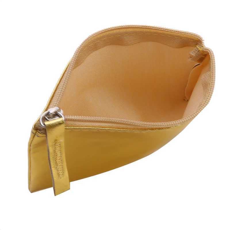 Fi Women Wallet Portable Key Storage Bag Card Holder Glossy Sier High-quality PU Leather Mini Zipper Coin PursesXJ241111