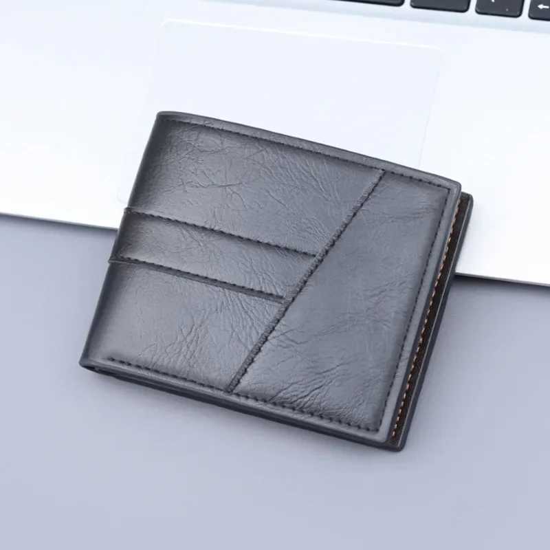 Wallet Mens PU Leather Purse for Men Wallets with Zipper Card Holder Coin Pocket Male Mey Bag ClassicXJ241111