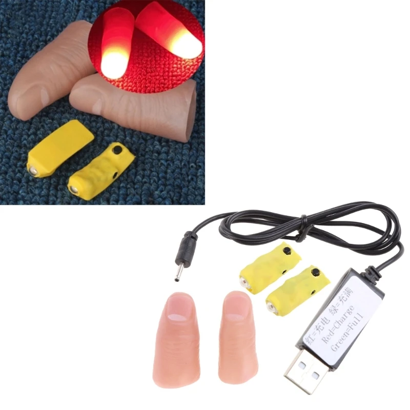 2PCS Funny Novelty Light-Up Thumbs new LED Light 2025 Magic Trick Props Fantastic Durable