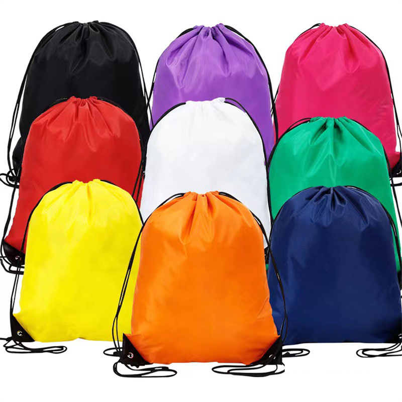 Unisex Polyester Drawstring Bag Sport Waterproof Backpack Bundle Pocket for Men Women Student Rucksack Bag Swimming School