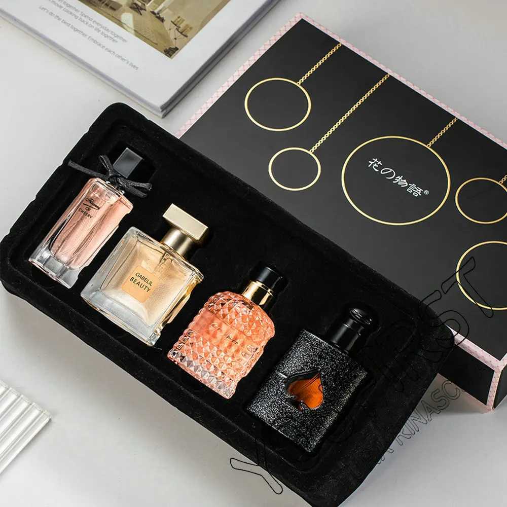 Brand Women Perfume Gift Box 4PCS Set 105ml Floral Scent Spray Pheromone Perfumes Feminino Lasting Fragrance Perfume For WomenXJ250512