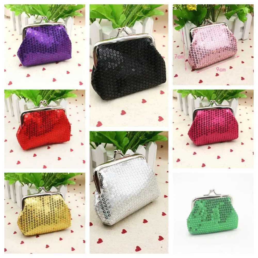 Sequin Coin Purse Small Purse Bag Cluh Lipstick Bag Keyring Shiny Card Holder Mey Bag Portable Elegant Classic Storage BagXJ241111
